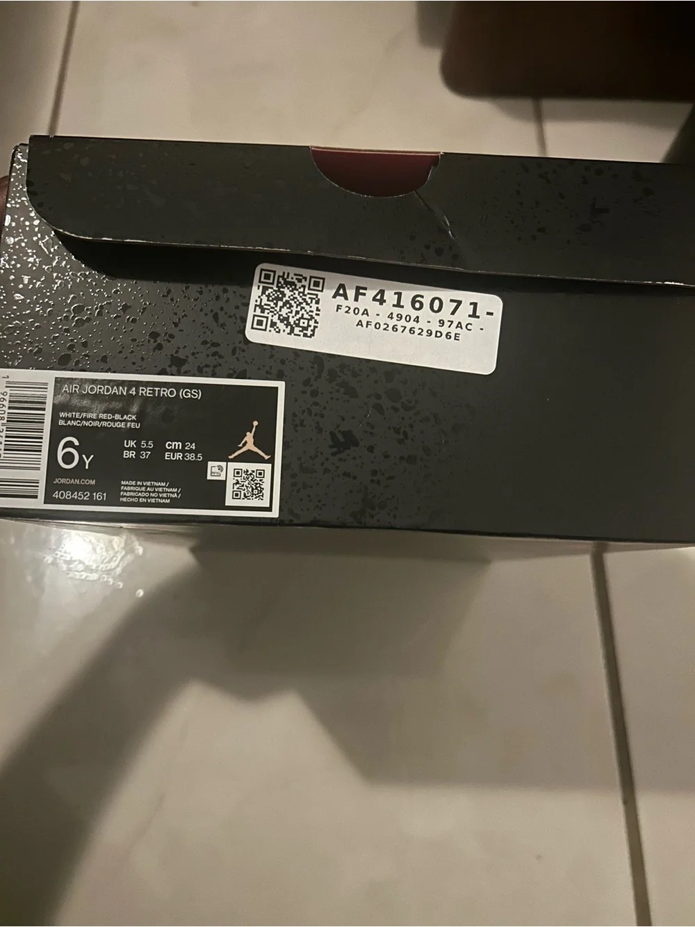 Jordan White and Black Men's Sneakers